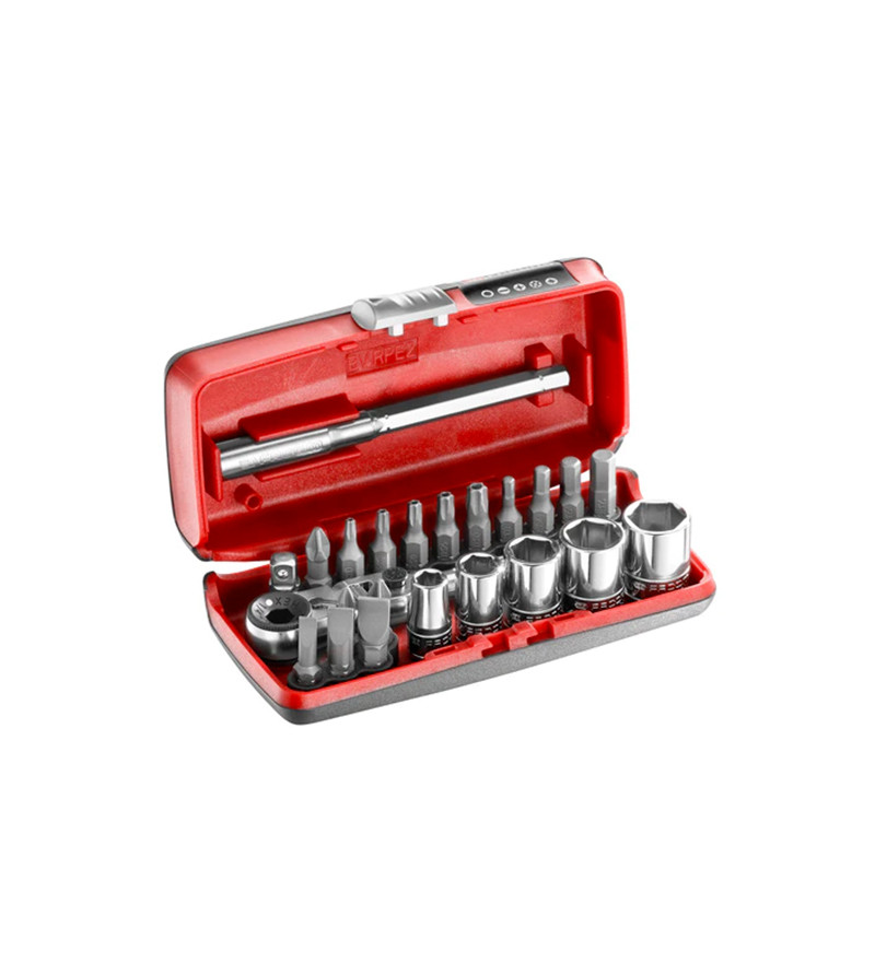 COFFRET CLIQUET 1/4'' COMPACT FLEX - DOUILLES - EMBOUTS FACOM - PRIX NET ATELIER sur le site du spécialiste des deux roues O-...