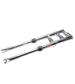 FOURCHE CYCLO EBR ADAPT. PEUGEOT 103/MBK 51 INVERSE ALU CHROME CYCLO/SOLEX sur le site du spécialiste des deux roues O-TAKET.COM