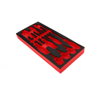 PLATEAU MOUSSE VIDE FACOM POUR MODULE 10 TOURNEVIS PROTWIST (CRUCIFORME DONT 2 BOULES)