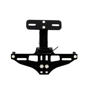 SUPPORT DE PLAQUE CNC ORIENTABLE BLACKWAY ALUMINIUM NOIR - AVEC ECLAIRAGE DE PLAQUE MOTO sur le site du spécialiste des deux ...