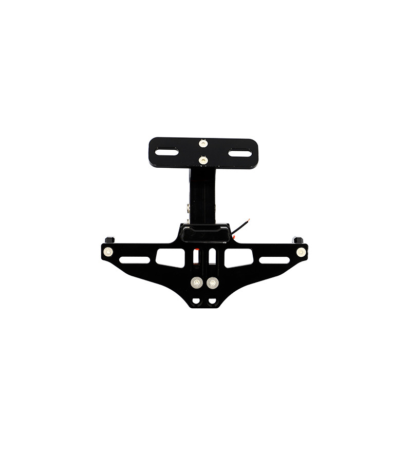 SUPPORT DE PLAQUE CNC ORIENTABLE BLACKWAY ALUMINIUM NOIR - AVEC ECLAIRAGE DE PLAQUE MOTO sur le site du spécialiste des deux ...