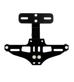 SUPPORT DE PLAQUE CNC ORIENTABLE BLACKWAY ALUMINIUM NOIR MOTO sur le site du spécialiste des deux roues O-TAKET.COM