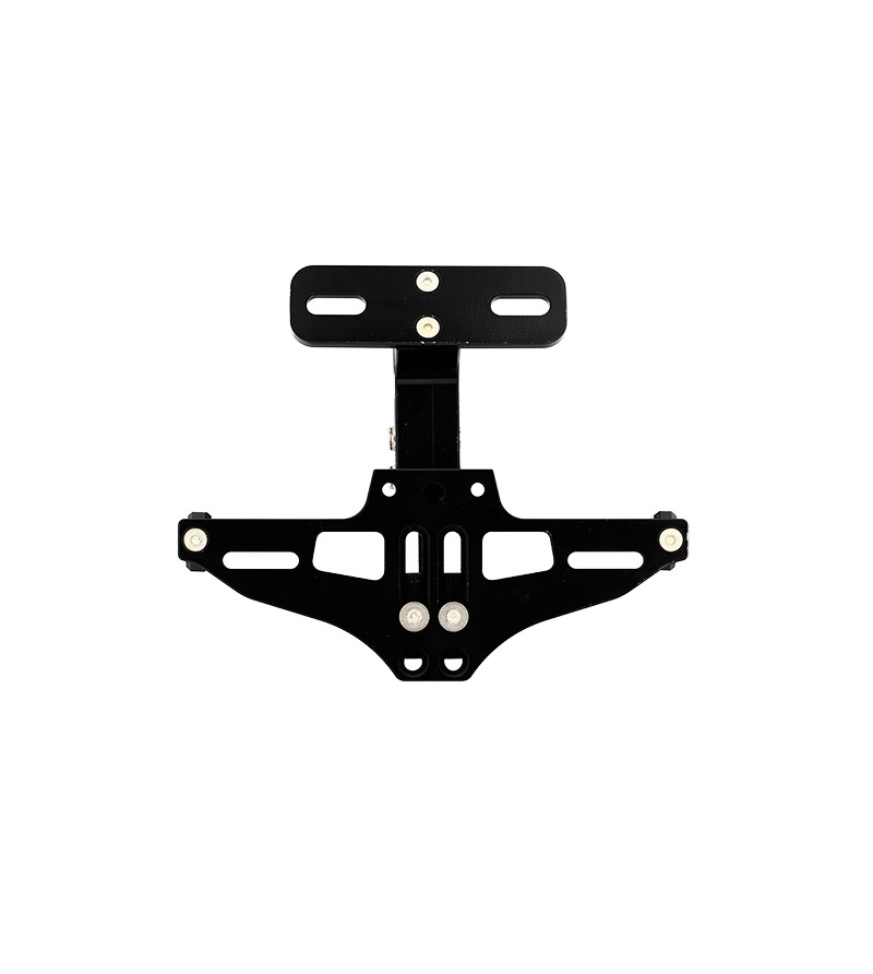 SUPPORT DE PLAQUE CNC ORIENTABLE BLACKWAY ALUMINIUM NOIR MOTO sur le site du spécialiste des deux roues O-TAKET.COM