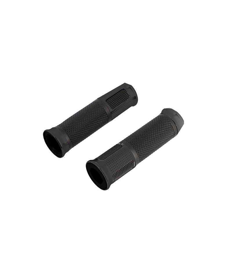 REVETEMENT/POIGNEE BLACKWAY HANZO NOIR/NOIR (PR) - DEBOUCHE POUR EMBOUT DE GUIDON SCOOTER sur le site du spécialiste des deux...