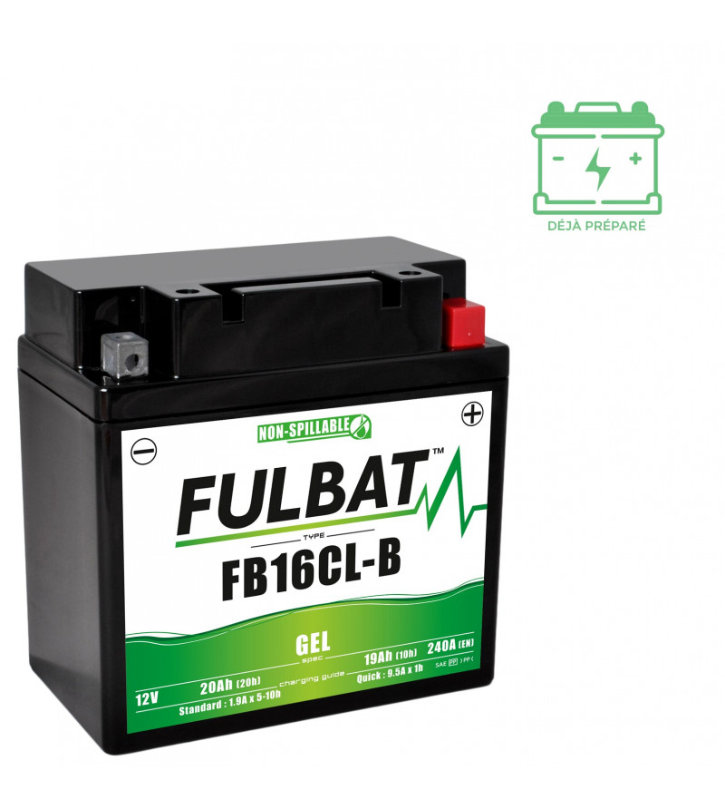 BATTERIE FB16CL-B FULBAT 12V19AH LG175 L100 H175  - GEL ACTIVEE USINE