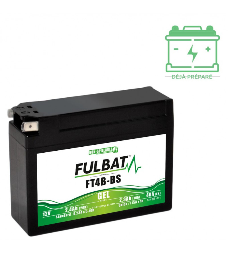 BATTERIE FT4B-BS FULBAT 12V2.3AH LG113 L38 H85 - GEL ACTIVEE USINE