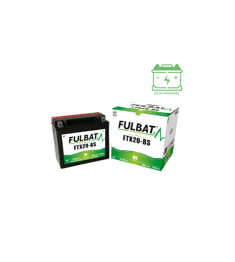 BATTERIE FTX20-BS FULBAT 12V18AH LG175 L87 H155 (GEL - SANS ENTRETIEN) - ACTIVEE USINE