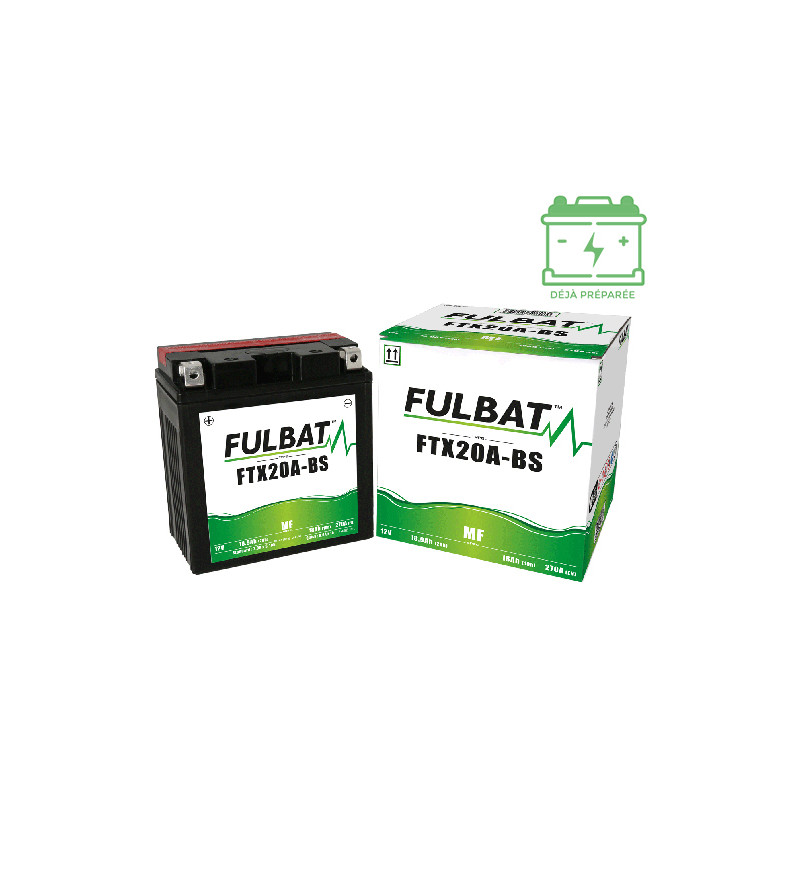 BATTERIE FTX20A-BS FULBAT 12V18AH LG150 L87 H161 (GEL - SANS ENTRETIEN) - ACTIVEE USINE