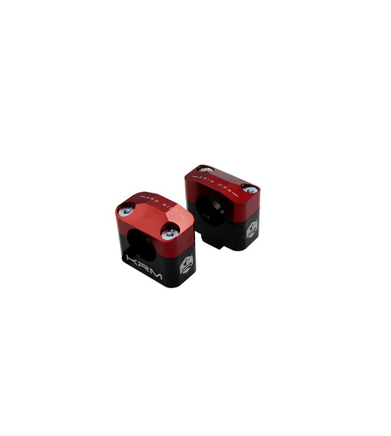 PONTET REHAUSSE GUIDON MECABOITE/MOTO KRM PRO RIDE ALU POUR GUIDON 28.6MM - NOIR/ROUGE (X2 50 À BOITE sur le site du spéciali... PONTET REHAUSSE GUIDON MECABOITE/MOTO KRM PRO RIDE ALU POUR GUIDON 28.6MM - NOIR/ROUGE (X2 50 À BOITE sur le site du spéciali...