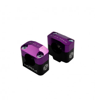 PONTET REHAUSSE GUIDON MECABOITE/MOTO KRM PRO RIDE ALU POUR GUIDON 28.6MM - NOIR/VIOLET X2 50 À BOITE sur le site du spéciali...