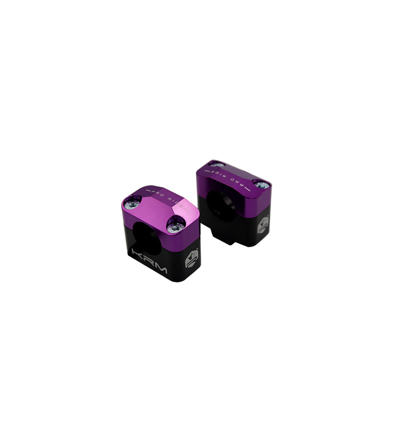 PONTET REHAUSSE GUIDON MECABOITE/MOTO KRM PRO RIDE ALU POUR GUIDON 28.6MM - NOIR/VIOLET X2 50 À BOITE sur le site du spéciali... PONTET REHAUSSE GUIDON MECABOITE/MOTO KRM PRO RIDE ALU POUR GUIDON 28.6MM - NOIR/VIOLET X2 50 À BOITE sur le site du spéciali...