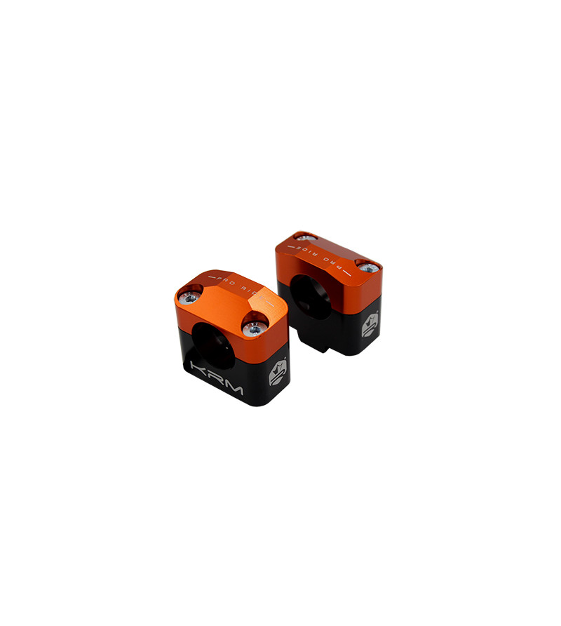 PONTET REHAUSSE GUIDON MECABOITE/MOTO KRM PRO RIDE ALU POUR GUIDON 28.6MM - NOIR/ORANGE X2 50 À BOITE sur le site du spéciali... PONTET REHAUSSE GUIDON MECABOITE/MOTO KRM PRO RIDE ALU POUR GUIDON 28.6MM - NOIR/ORANGE X2 50 À BOITE sur le site du spéciali...