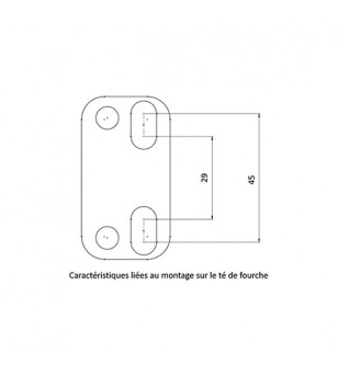 PONTET REHAUSSE GUIDON MECABOITE/MOTO KRM PRO RIDE ALU POUR GUIDON 28.6MM - NOIR/OR (X2)