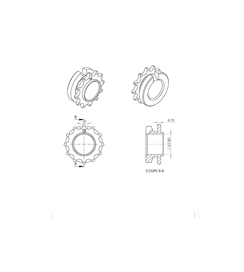 PIGNON CYCLO  ADAPT. 103 SP/MVL/VOGUE 12DTS