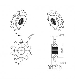 PIGNON CYCLO  ADAPT. 103 SPX/ RCX 10DTS