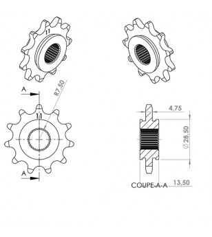 PIGNON CYCLO  ADAPT. 103 SPX/ RCX 11DTS