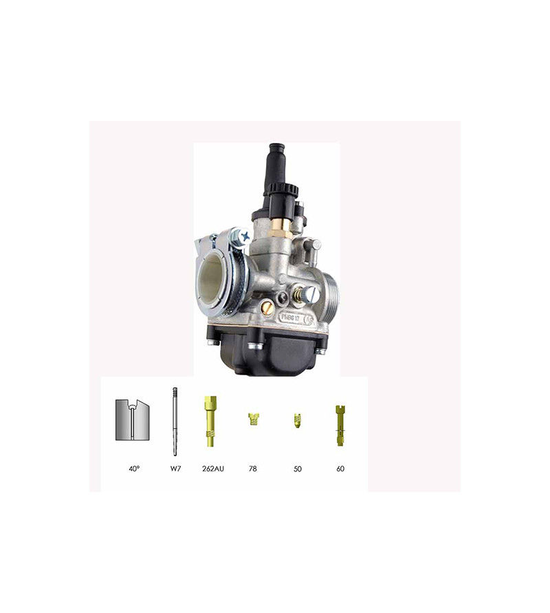 CARBU DELLORTO PHBG 17 AS CYCLO MONTAGE RIGIDE STARTER TIRETTE