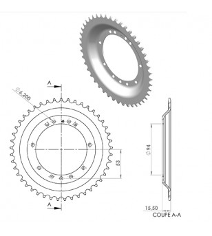 COURONNE CYCLO 22 ADAPT. 103 RAYONS 45DTS (D94) 11 TROUS