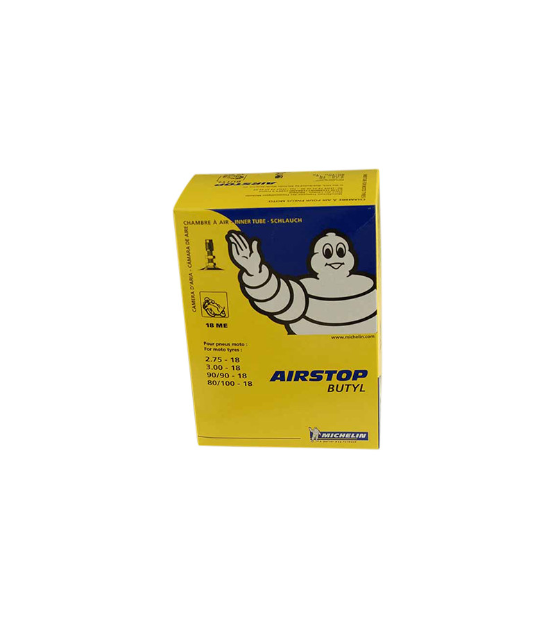 CHAMBRE AIR MOTO 18 " 2.75-3.00X18 - 90/90X18 MICHELIN (18ME) VALVE DROITE
