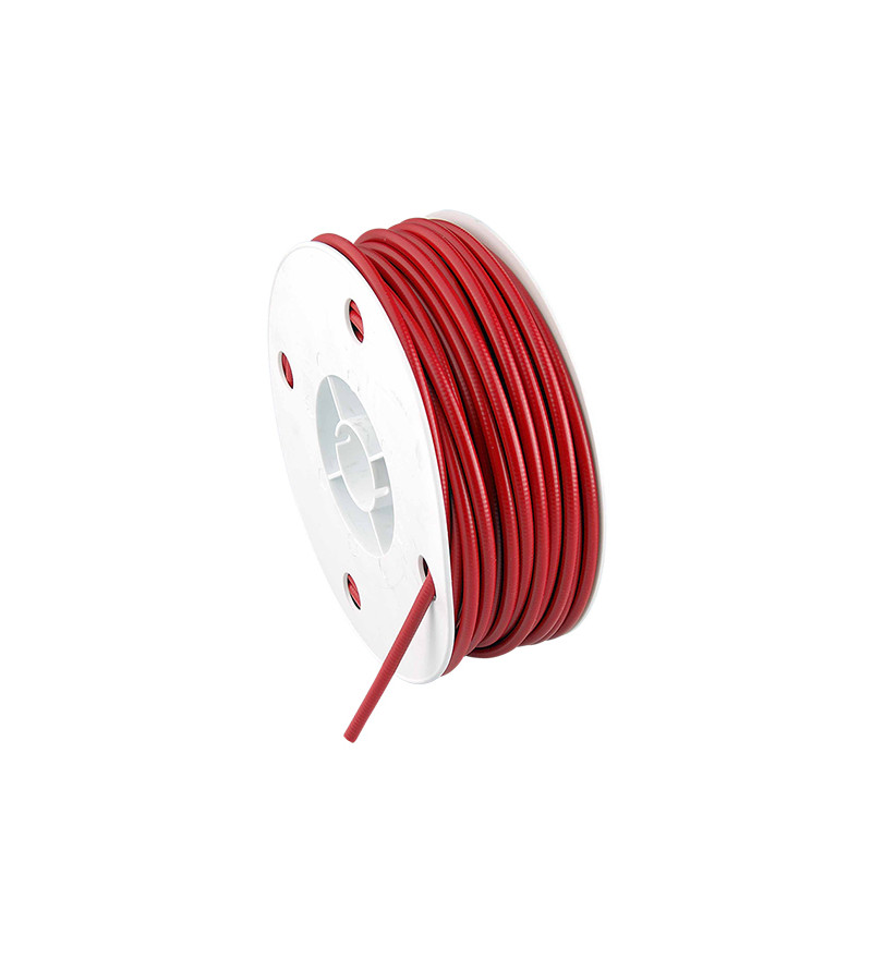 GAINE DIAMETRE EXT. 5MM DIAMETRE INT. 2.6MM - ROUGE (ROULEAU DE 50 METRES)