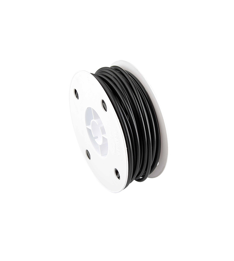 GAINE DIAMETRE EXT. 5MM DIAMETRE INT. 2.6MM - NOIR (ROULEAU DE 50 METRES)