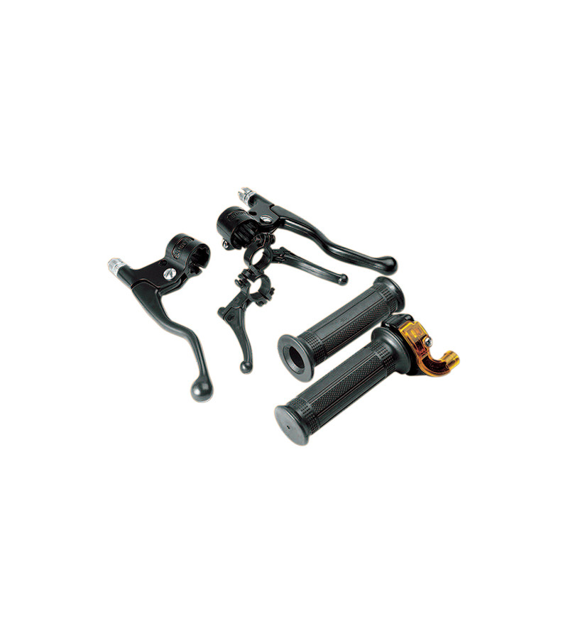 KIT LEVIER/POIGNEE/DECOMPRESSEUR/STARTER CYCLO TUN'R MINI TARGA NOIR