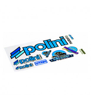 AUTOCOLLANT MARQUE POLINI (PLANCHE 30X17CM) SCOOTER sur le site du spécialiste des deux roues O-TAKET.COM