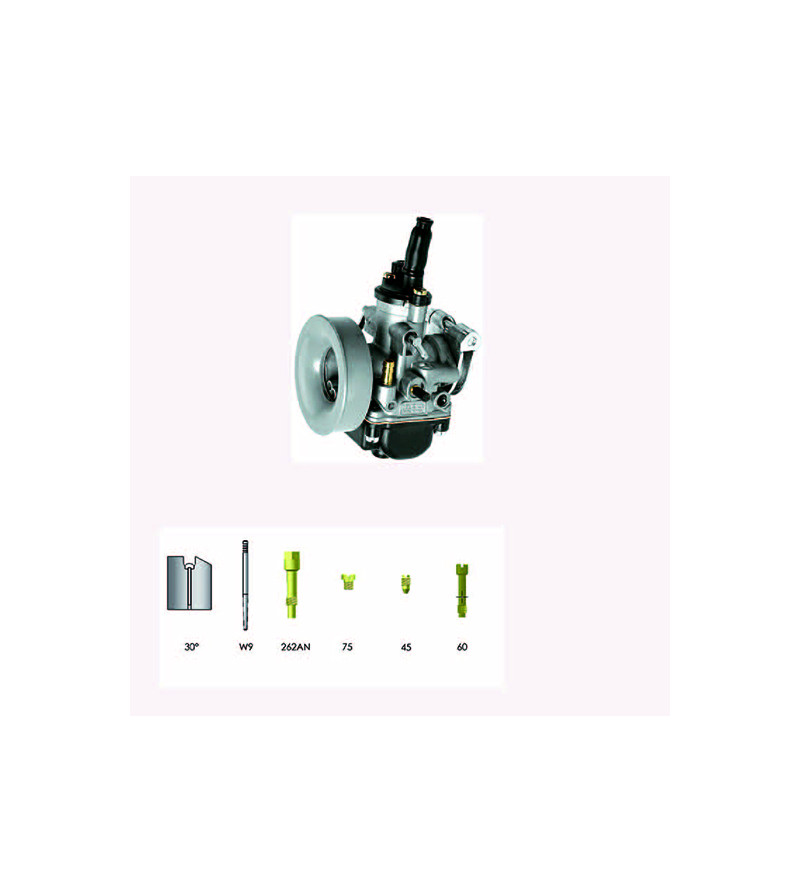 CARBU DELLORTO PHBG 19 AM MONTAGE RIGIDE (GRAISSAGE) STARTER TIRETTE