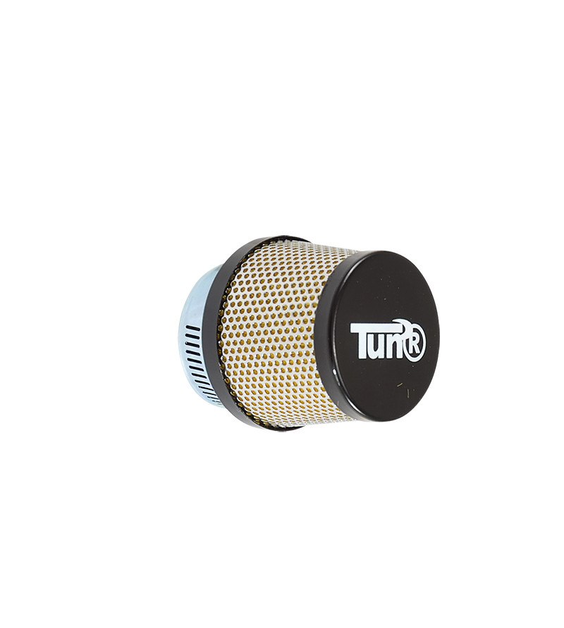 FILTRE A AIR TUN'R D28-35 CONIQUE GRILLE DROIT CHROME/NOIR