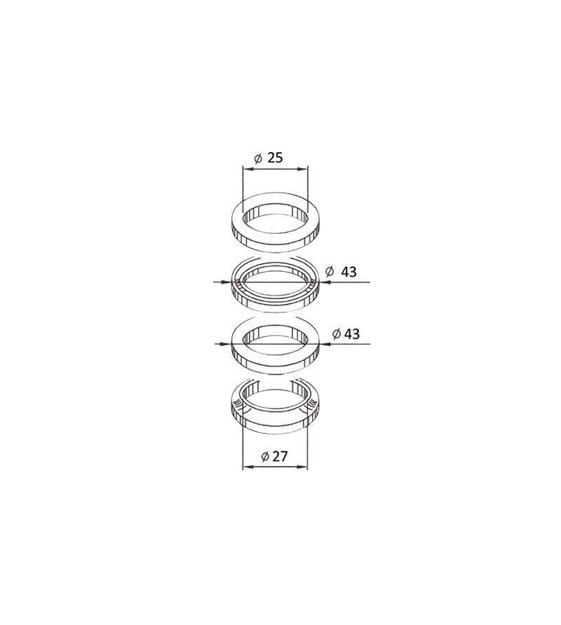 JEU DIRECTION SCOOTER BUZZETTI ADAPT. BOOSTER/BW'S 2004-/JOG R/OVETTO/NEOS 2004-