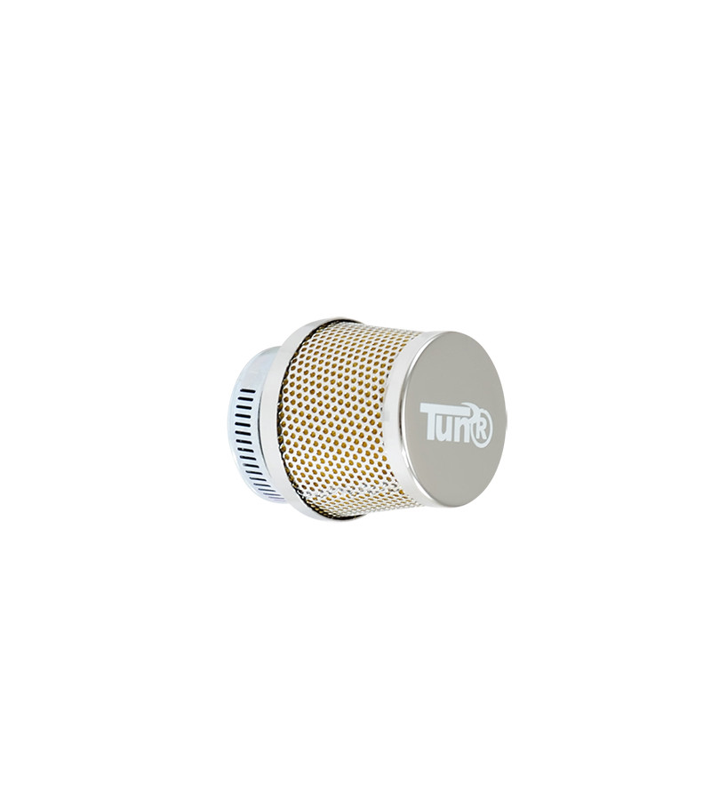 FILTRE A AIR TUN'R D28-35 CONIQUE GRILLE DROIT CHROME/CHROME