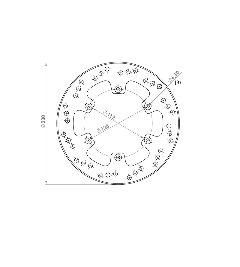 DISQUE FREIN MECABOITE AV NG ADAPT. XLIMIT/DT50 R -2002/RX50 99-05/PEGASO 92-05 (D.230)