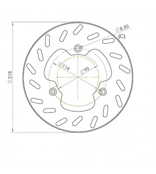 DISQUE FREIN MECABOITE AR NG ADAPT. DERBI SENDA R-SM/XP6 2002-/MRT/SMT/RCR/RX/SX (D.180)