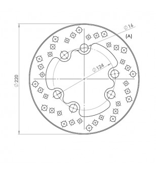 DISQUE FREIN MECABOITE AV NG ADAPT. SUZUKI RMX/SMX (D.220)