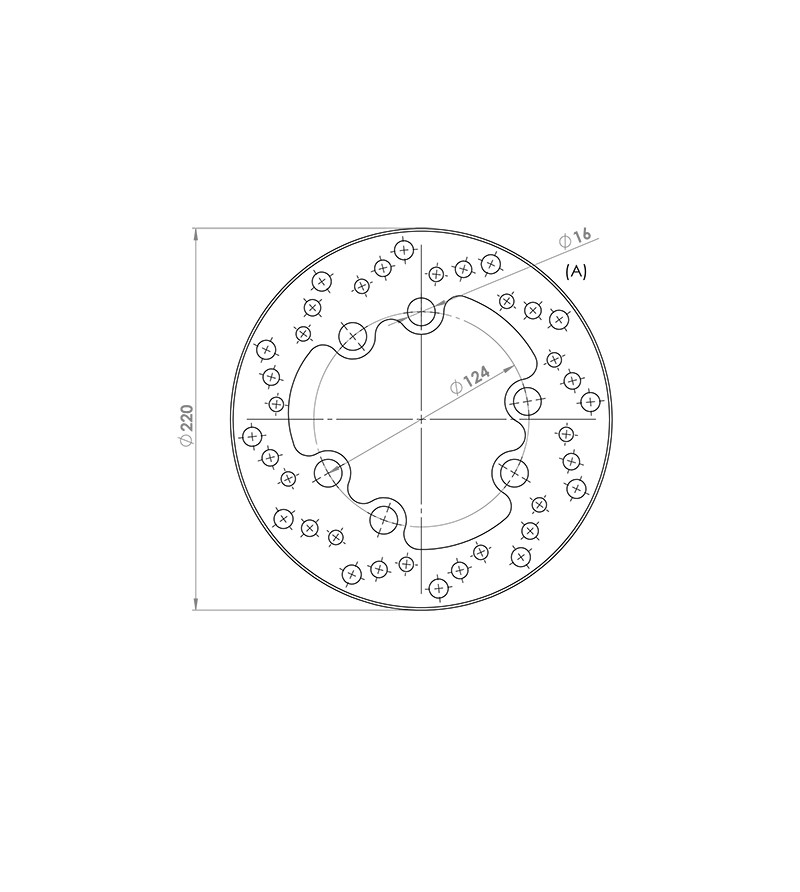 DISQUE FREIN MECABOITE AV NG ADAPT. SUZUKI RMX/SMX (D.220)