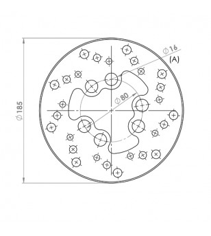 DISQUE FREIN MECABOITE AR NG ADAPT. SUZUKI RMX/SMX (D.185)