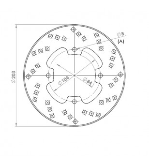 DISQUE FREIN MECABOITE AR NG ADAPT. XPOWER/TZR -2002 (D.203)