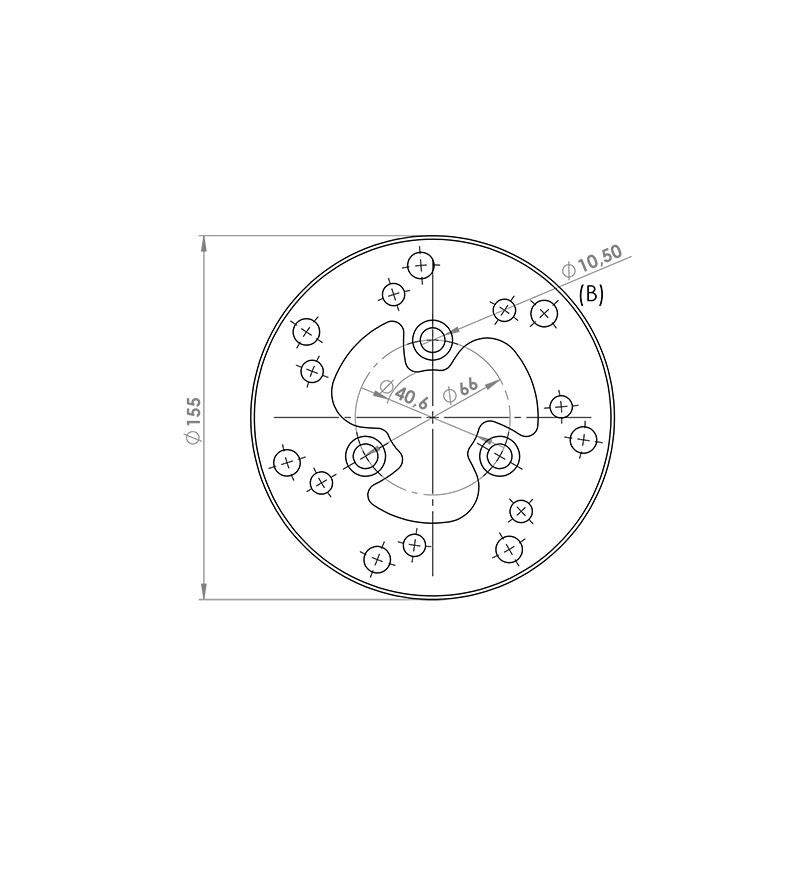 DISQUE FREIN SCOOTER AV NG ADAPT. VCLIC/ BIG MAX/ ZENITH/BOOSTER 99/LUDIX SNAKE TRE D155