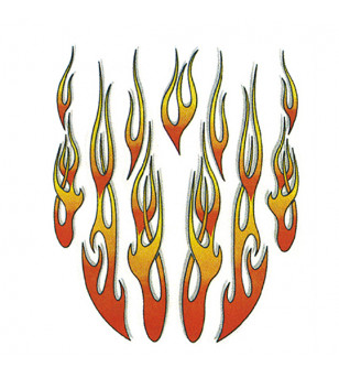 AUTOCOLLANT FLAMMES (20X24CM)