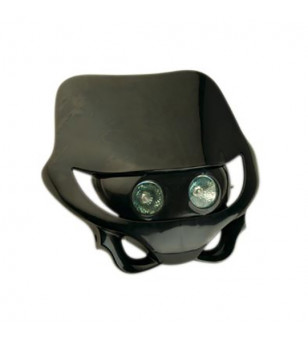 TETE DE FOURCHE MECABOITE/MOTO/CYCLO TUN'R* CROSS 2  NOIR (DOUBLE OPTIQUE HALOGENE 2X20W)