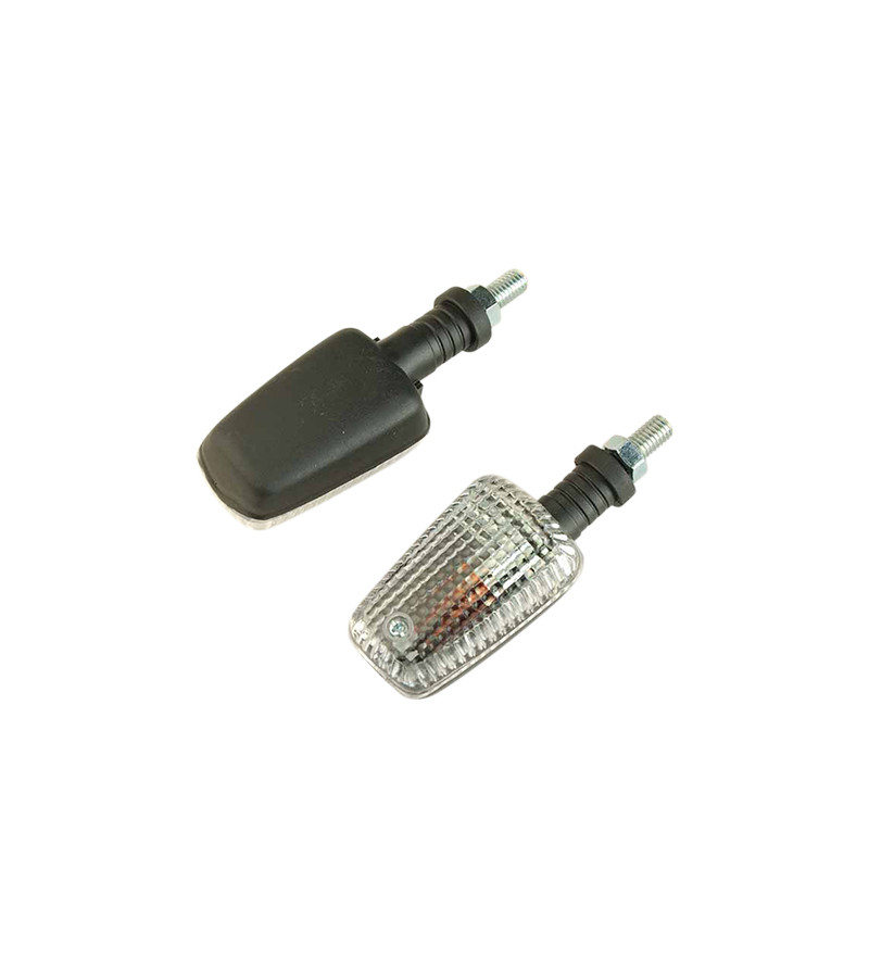 CLIGNOTANT TUN'R* RECTANGLE  F.COURTE NOIR/TRANSPARENT+AMPOULES ORANGE (PR)