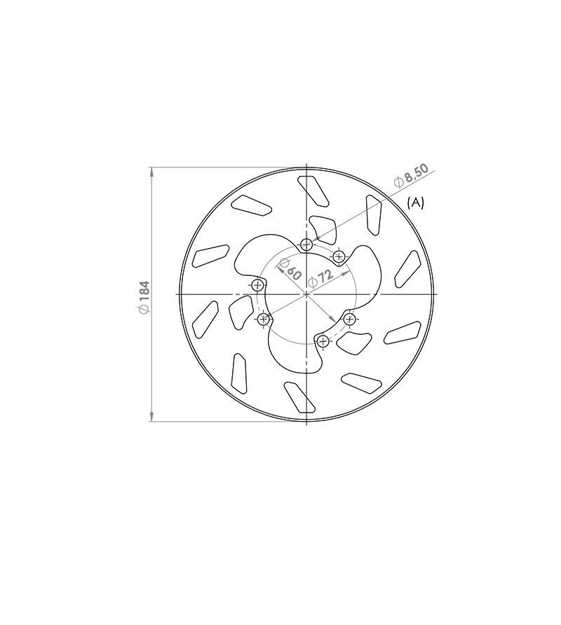 DISQUE FREIN MECABOITE AR NG ADAPT. GSM 50 (D.184)