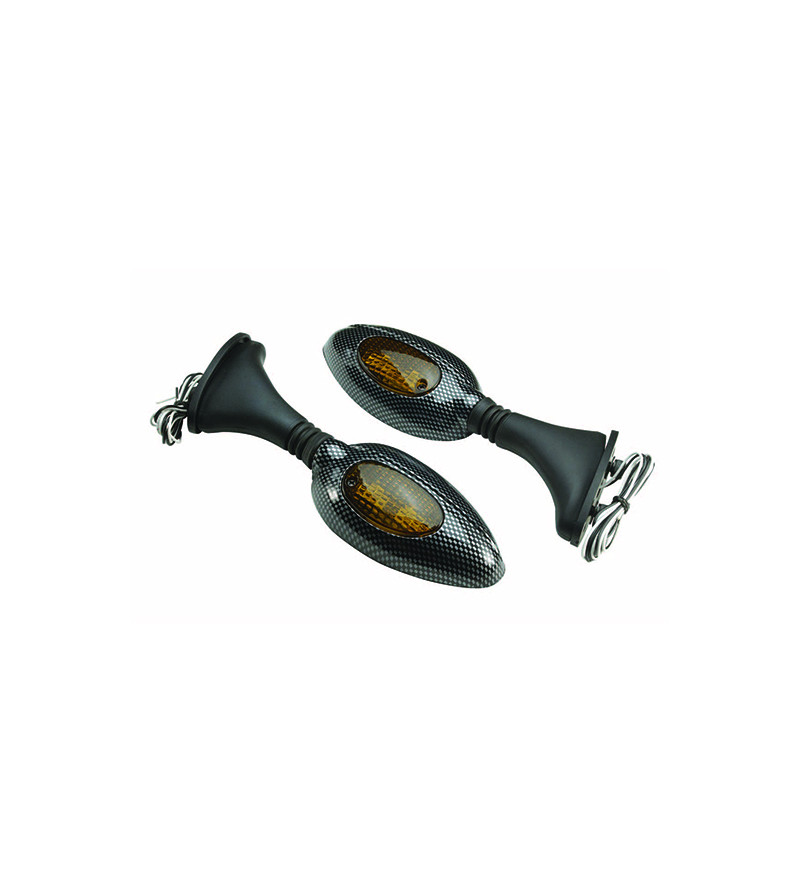RETRO UNIVERSEL TUN'R* F1 ITALIEN FIXATION SUR CARENAGE CARBONE AVEC CLIGNOTANT* (PR)