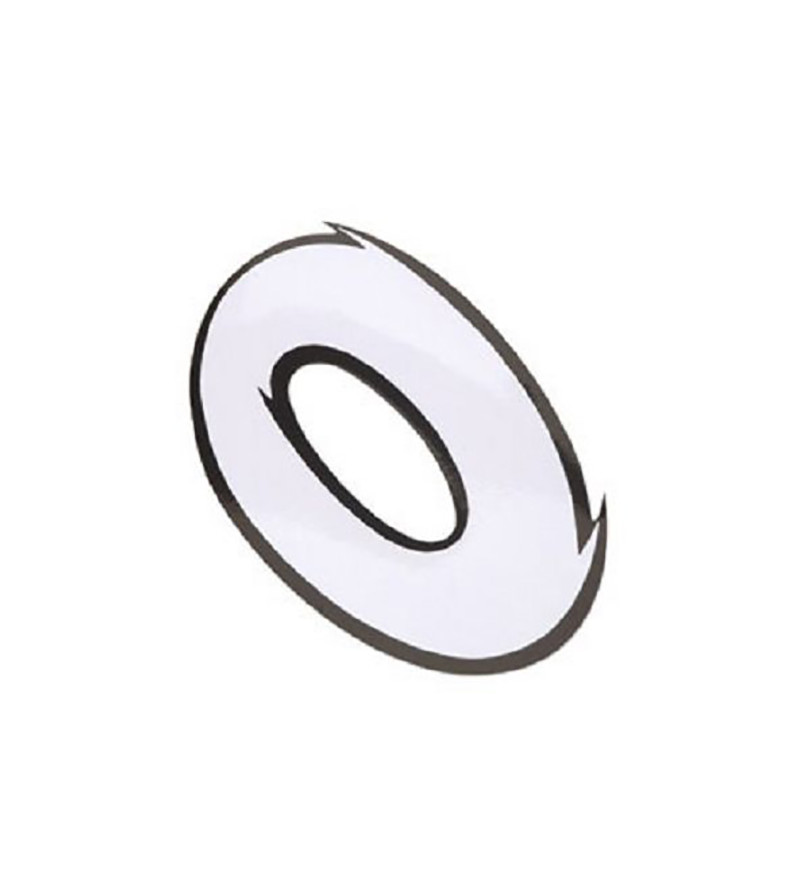 AUTOCOLLANT NUMERO 0 BLANC L13CM