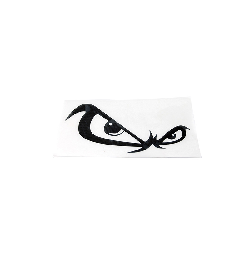 AUTOCOLLANT CRUEL REGARD MECHANT NOIR (6X10CM)