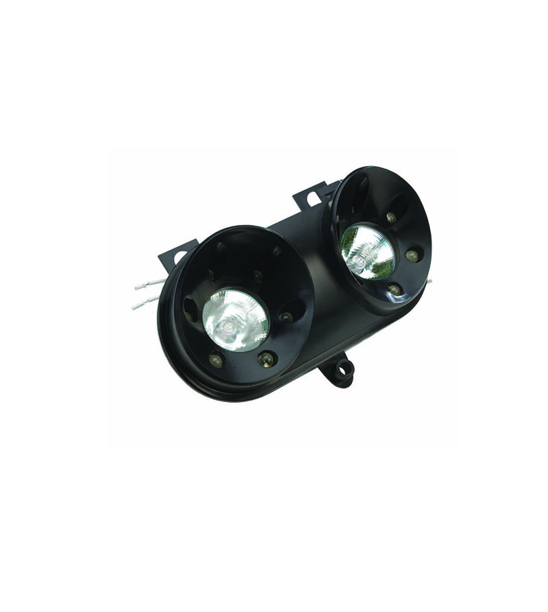 DOUBLE OPTIQUE TUN'R* ADAPT. BOOSTER ROCKET/NEXT NOIR AVEC LEDS BLEUES