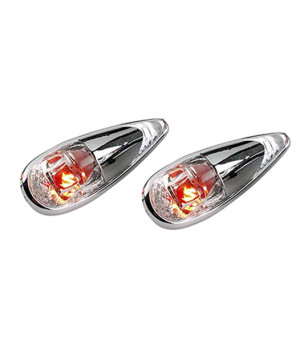 FEU DECORATIF TUN'R* GOUTTE D'EAU MICRO CLIPS ECLAIRAGE ORANGE/CHROME (PR)