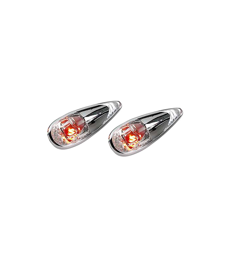 FEU DECORATIF TUN'R* GOUTTE D'EAU MICRO CLIPS ECLAIRAGE ORANGE/CHROME (PR)