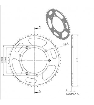 COURONNE MECABOITE 13 ADAPT. MRT/SENDA 00/XP6 00/XLIMIT 03/XP7 R/RS3 420 52DTS D105 3X2