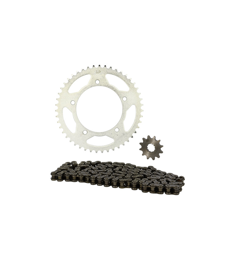 KIT CHAINE TEKNIX ADAPT. RS50/TUONO 99-05  420  12X47 (DEMULT. ORIGINE) D102/ 5 FIX